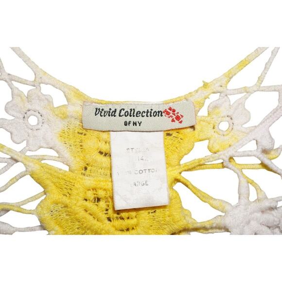 Vivid Collection of NY Tie-Dye Crochet Fringe Tank Top – Size Large - Picture 2 of 4